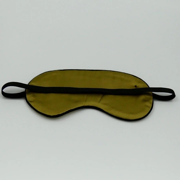 Handmade 100% silk sleep mask Mustard - Picture 2 of 3